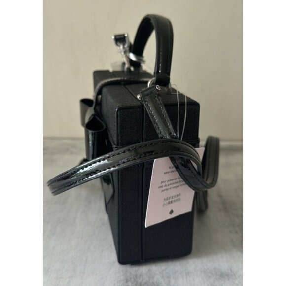 Kate Spade Wrapping Party Gift Box Glittering Crossbody Handbag Black - Picture 8 of 14